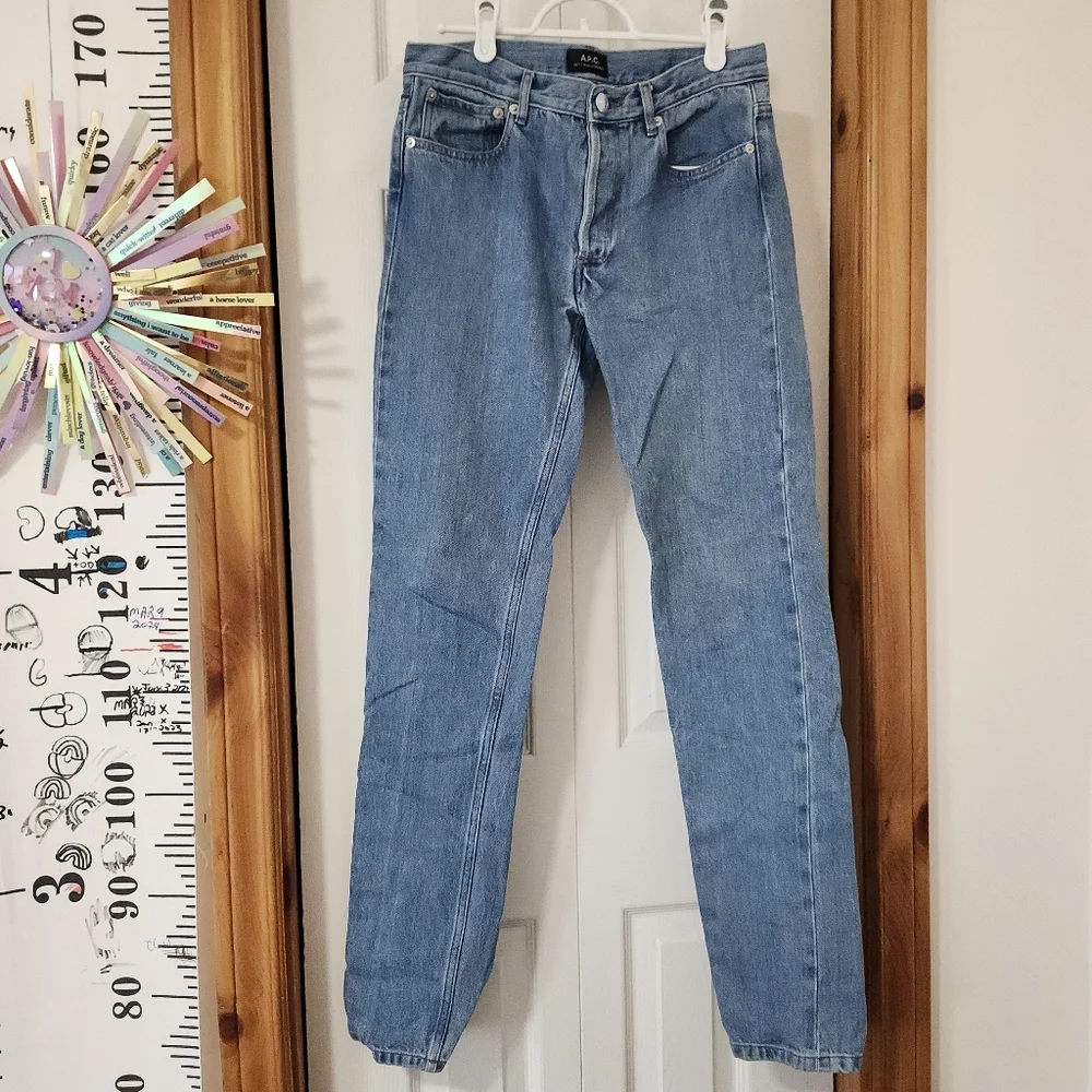 A.P.C. Women Petit New Standard Straight Leg Button Fly Light Denim Jeans 28 - Picture 5 of 13